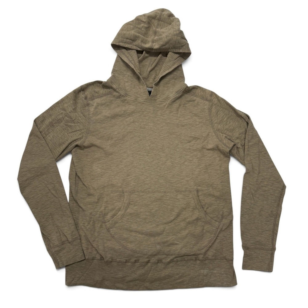 Wings + Horns Slub Cotton Pullover Hoodie Mens Large Olive Green Made in Canada